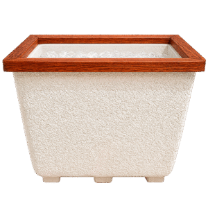 All White Foam Ice Chest Bar with wood